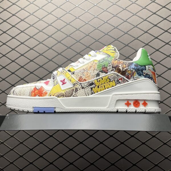 LOUIS VUITTON Trainer Low Top Board Shoes Pattern Colorful