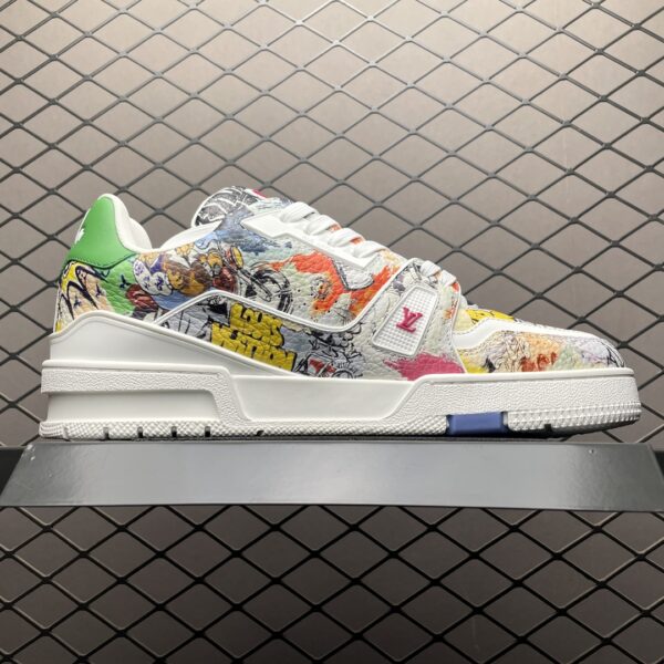 LOUIS VUITTON Trainer Low Top Board Shoes Pattern Colorful - Image 4