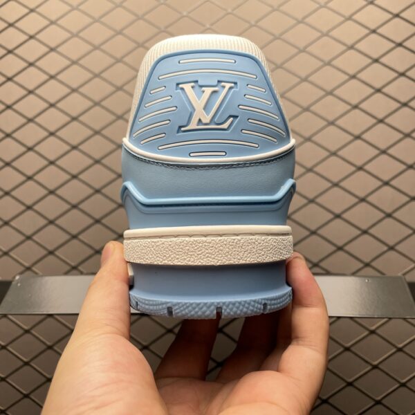 LOUIS VUITTON Trainer Low Top Board Shoes Blue White - Image 2