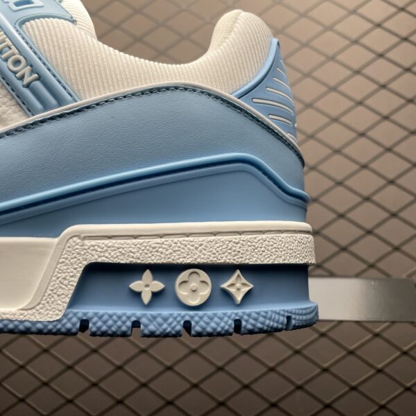 LOUIS VUITTON Trainer Low Top Board Shoes Blue White - Image 6