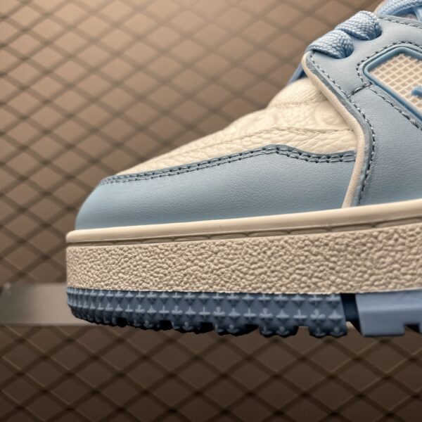 LOUIS VUITTON Trainer Low Top Board Shoes Blue White - Image 5