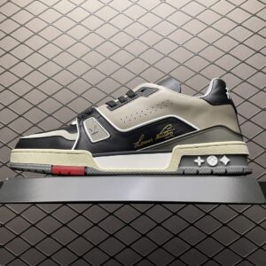 LOUIS VUITTON Trainer Low Top Board Shoes Black Gray