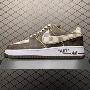 LOUIS VUITTON Nike Air Force 1 Low Top Board Checkerboard Brown