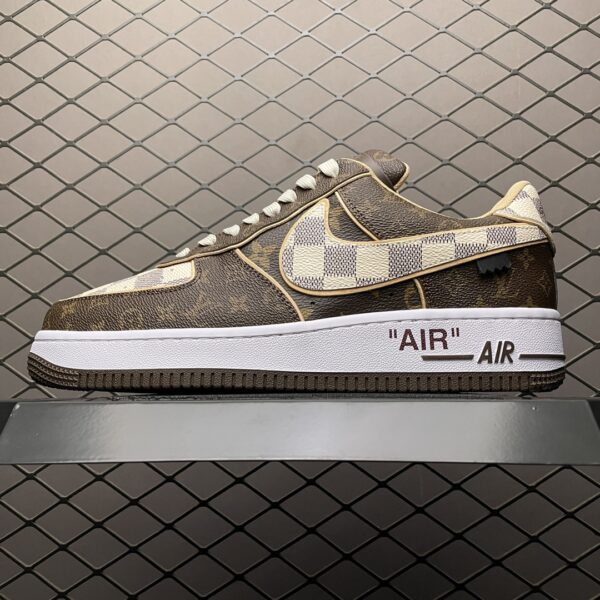 LOUIS VUITTON Nike Air Force 1 Low Top Board Checkerboard Brown