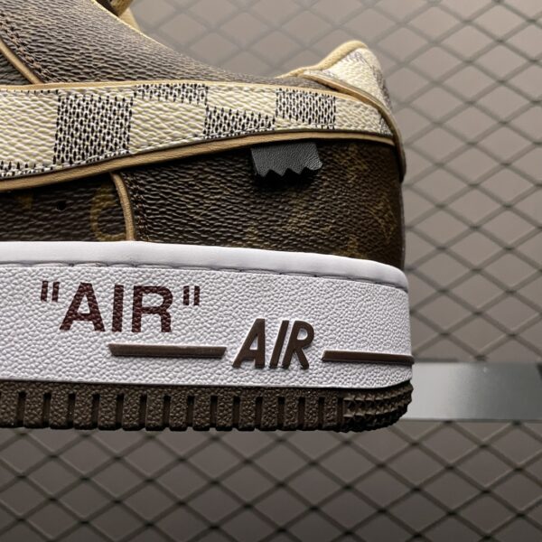 LOUIS VUITTON Nike Air Force 1 Low Top Board Checkerboard Brown - Image 6
